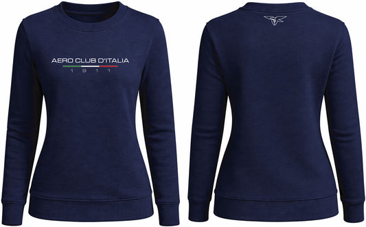 AECI-006D. Felpa Girocollo Leggera Donna Aero Club Italia