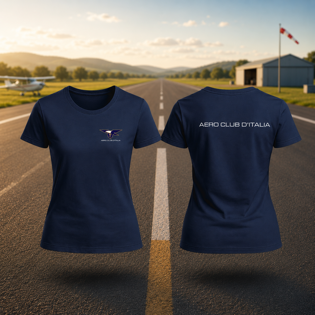 AECI-002D. T-Shirt Donna Aero Club Italia - Logo
