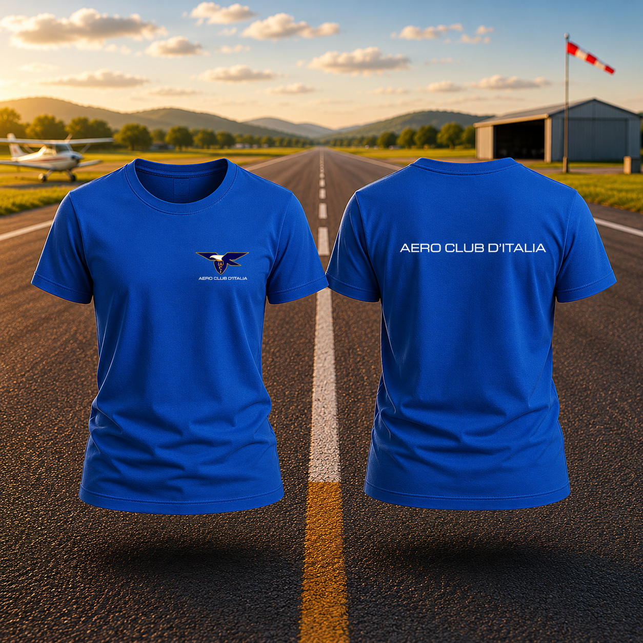 AECI-002U. T-Shirt Uomo Aero Club Italia - Logo