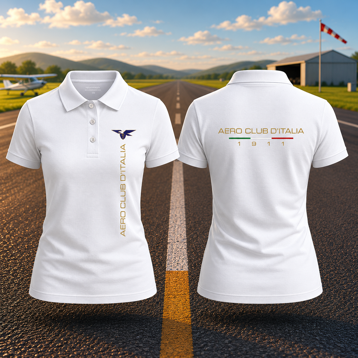 AECI-003D. Polo Donna Aero Club Italia