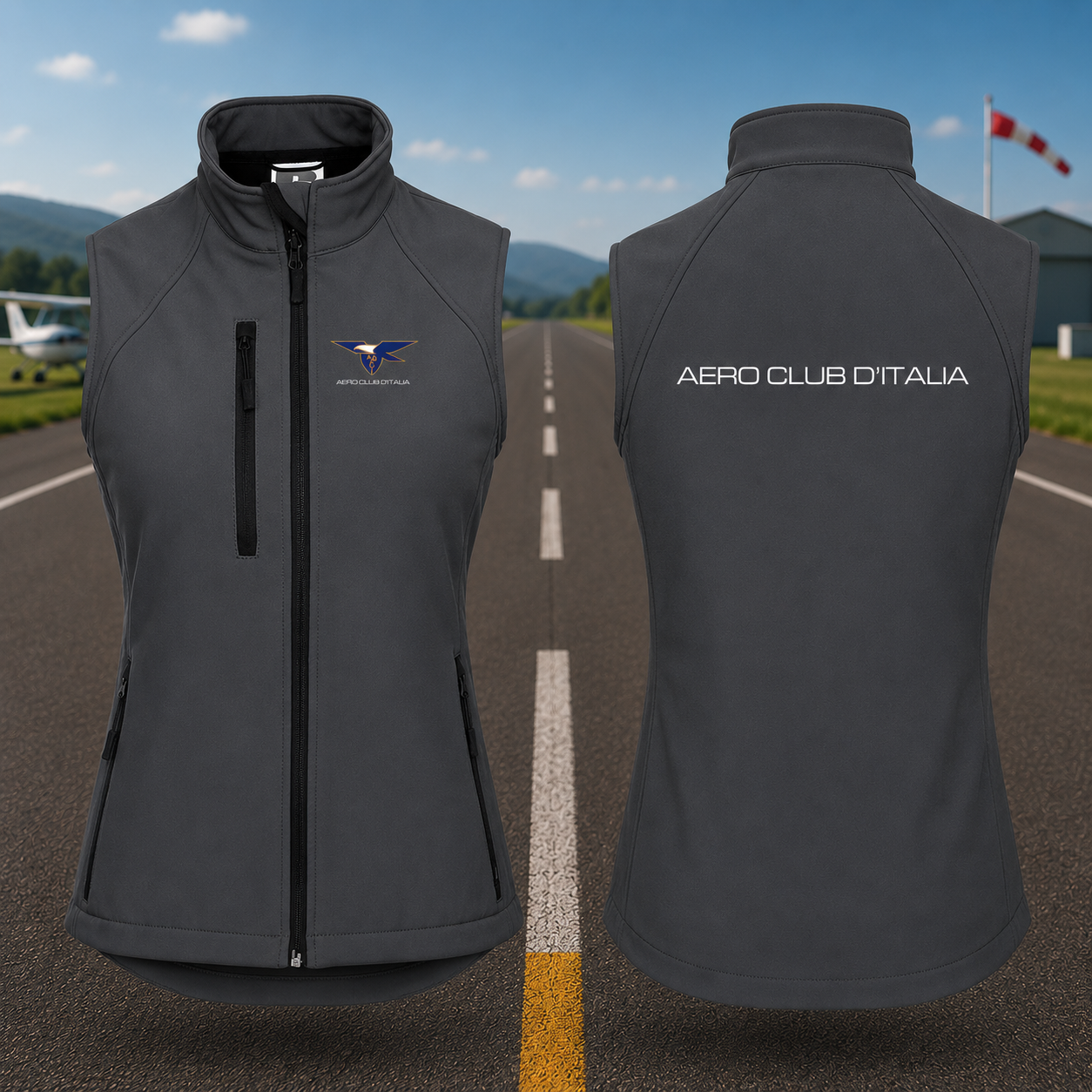 AECI-007D. Gilet Softshell Donna Aero Club Italia