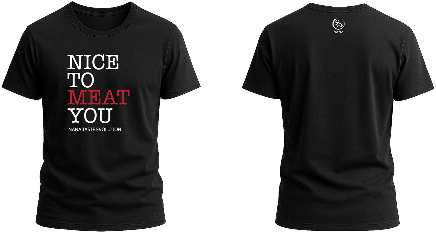 T-SHIRT UOMO. NICE TO MEAT YOU.